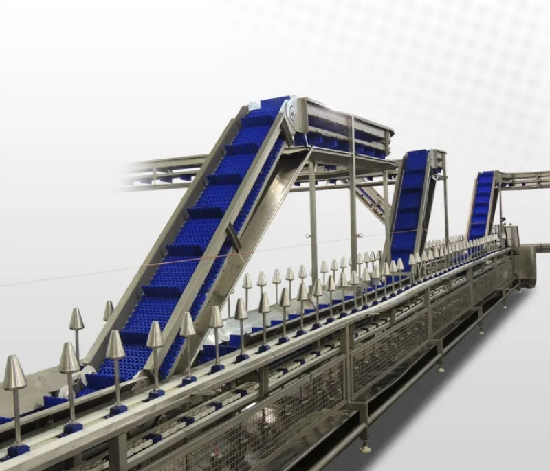 Linha de Cones com Esteira Elevatória